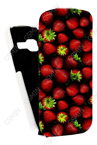 Кожаный чехол для Samsung S7262 Galaxy Star Plus Aksberry Protective Flip Case (Белый) (Дизайн 141)