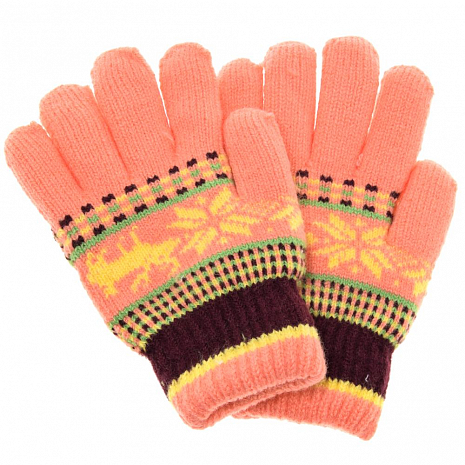 Детские зимние перчатки YL 5-10 лет (Оранжевый)