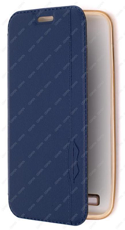 Кожаный чехол для Asus Zenfone 2 Laser ZE500KL Armor Case Book на магните (Синий)