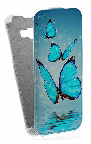 Кожаный чехол для Samsung Galaxy A7 (2017) Aksberry Protective Flip Case (Белый) (Дизайн 4)