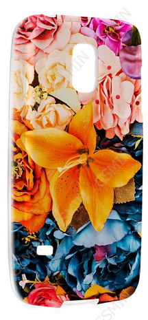 Чехол силиконовый для Samsung Galaxy S5 mini TPU (Прозрачный) (Дизайн 9)