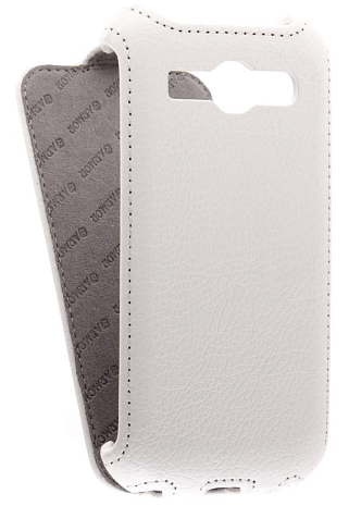 Кожаный чехол для Samsung Galaxy Star Advance G350E Armor Case (Белый) (Дизайн 140)