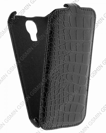 Кожаный чехол для Samsung Galaxy S4 (i9500) Armor Case Crocodile (Черный)
