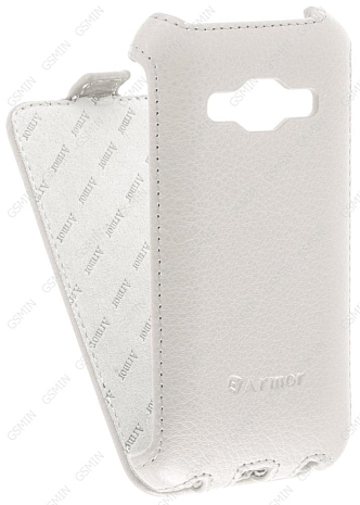 Кожаный чехол для Samsung Galaxy Ace 4 Neo (G318h) Armor Case (Белый) (Дизайн 151)