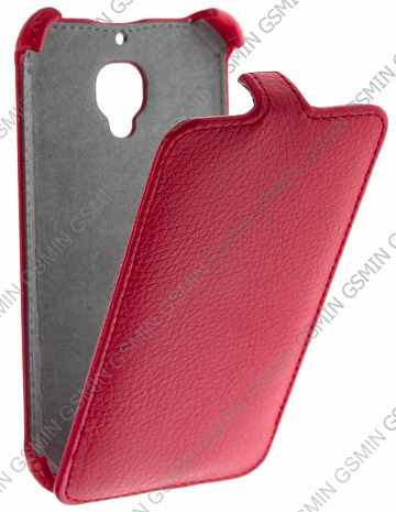 Кожаный чехол для Alcatel One Touch Snap / 7025D Armor Case (Красный)