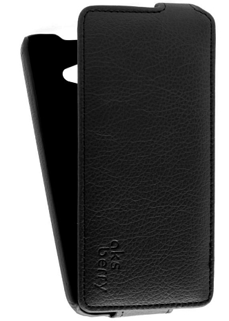 Кожаный чехол для Asus Zenfone 2 ZE500CL Aksberry Protective Flip Case (Черный)