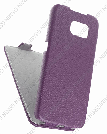 Кожаный чехол для Samsung Galaxy S6 G920F Sipo Premium Leather Case - V-Series (Фиолетовый)