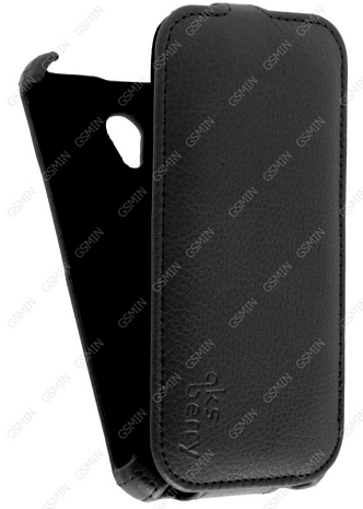 Кожаный чехол для Alcatel OneTouch Go Play 7048X Aksberry Protective Flip Case (Черный)