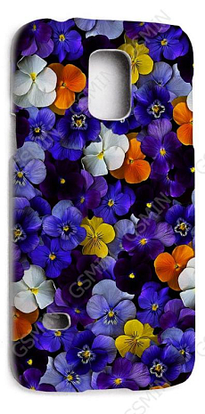 Кожаный чехол-накладка для Samsung Galaxy S5 mini Aksberry (Белый) (Дизайн 145)