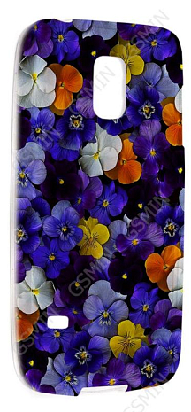 Чехол силиконовый для Samsung Galaxy S5 mini TPU (Прозрачный) (Дизайн 145)