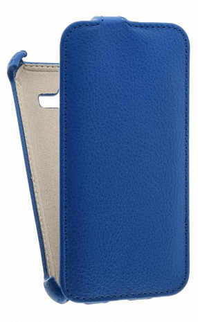 Кожаный чехол для Samsung Galaxy J1 (J100H) Armor Case (Синий)