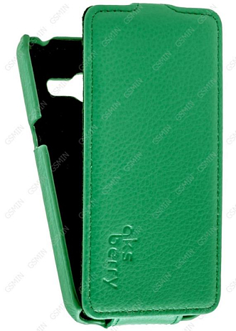 Кожаный чехол для Asus Zenfone 4 (A400CG) Aksberry Protective Flip Case (Зеленый)