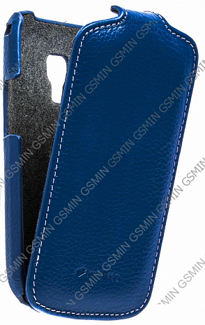 Кожаный чехол для Samsung Galaxy S Duos (S7562) Melkco Premium Leather Case - Jacka Type (Dark Blue LC)