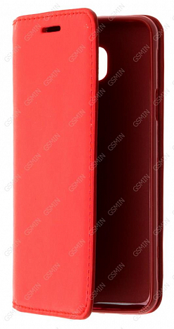 Кожаный чехол для Samsung Galaxy A3 (2016) на магните (Красный)