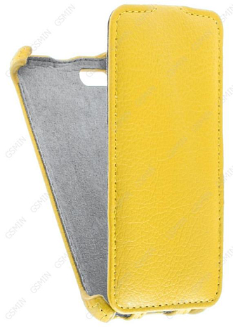 Кожаный чехол для Apple iPhone 5/5S/SE Armor Case (Желтый)
