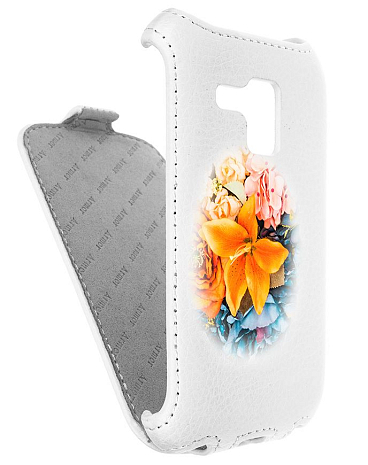 Кожаный чехол для Samsung Galaxy S Duos (S7562) Armor Case (Белый) (Дизайн 9/9)