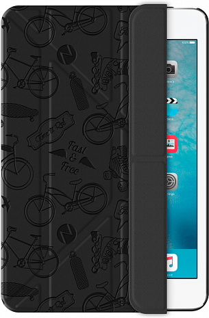 Чехол подставка Deppa Wallet Onzo для Apple iPad mini 3 c тиснением (Темно-серый) 88017