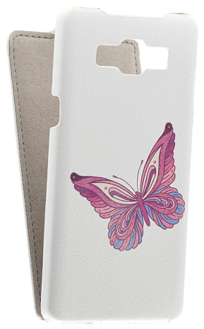 Кожаный чехол для Samsung Galaxy A5 Art Case (Белый) (Дизайн 12/12)