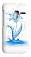 Кожаный чехол-накладка для Alcatel PIXI 3(4) 4013D Aksberry (Белый) (Дизайн 8)