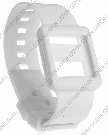 Силиконовый ремешок - чехол для Apple IPod Nano 6 (Белый)