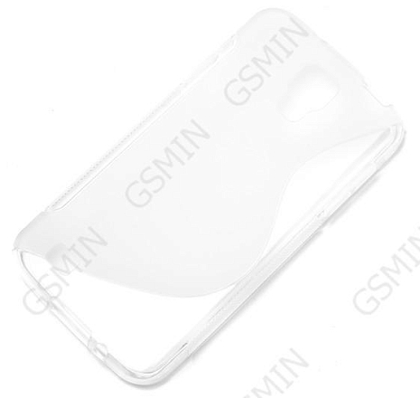 Чехол силиконовый для Samsung Galaxy S4 Active (i9295) S-Line TPU (Прозрачно-Матовый)