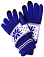 Перчатки Touch Glove для сенсорных (емкостных) экранов "Снежинка" (Синий)