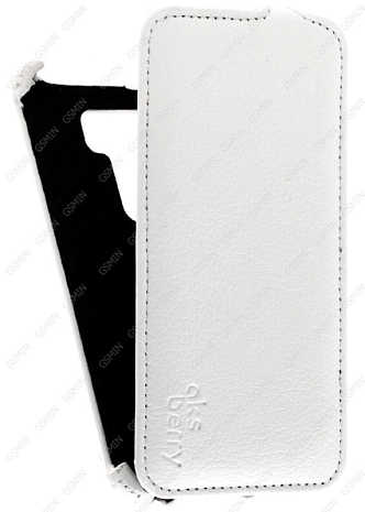 Кожаный чехол для Asus Zenfone 2 Laser ZE550KL Aksberry Protective Flip Case (Белый)