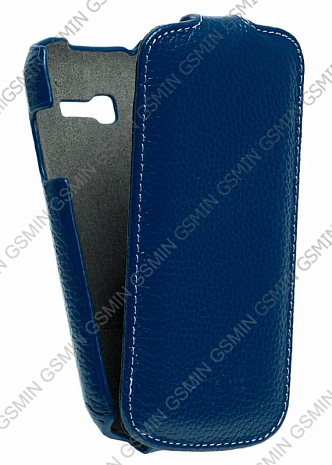 Кожаный чехол для Samsung Galaxy Trend (S7390) Melkco Premium Leather Case - Jacka Type (Dark Blue LC)