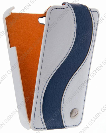    Apple iPhone 4/4S Melkco Leather Case - Jacka Type Special Edition (White/Blue LC)