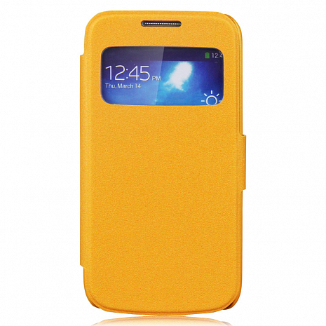 Кожаный чехол для Samsung Galaxy S4 Mini (i9190) iMUCA NOBLE Leather Series (Оранжевый)