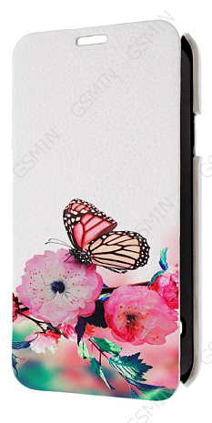Кожаный чехол для Samsung Galaxy S5 Armor Case - Book Type (Белый) (Дизайн 7)