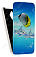Кожаный чехол для ASUS ZenFone Go ZC500TG Aksberry Protective Flip Case (Белый) (Дизайн 150)
