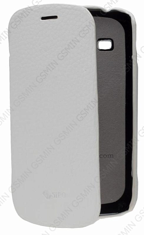Кожаный чехол для Samsung Galaxy S Duos (S7562) Sipo Premium Leather Case "Book Type" - H-Series (Белый)