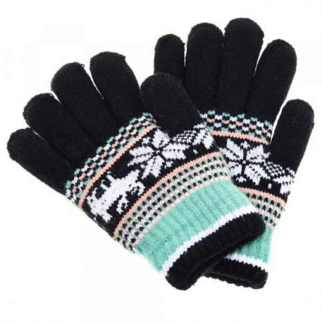 Детские зимние перчатки YL 5-10 лет (Черный)
