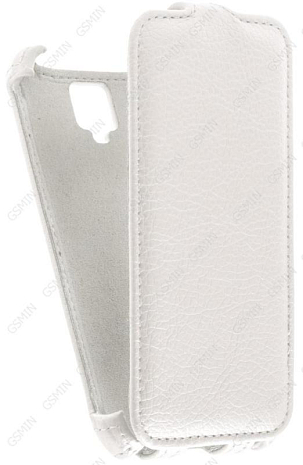 Кожаный чехол для Alcatel One Touch Idol 2 Mini L 6014X Armor Case (Белый)
