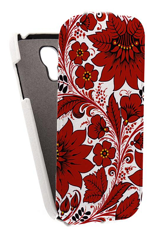 Кожаный чехол для Samsung Galaxy S4 Mini (i9190) Armor Case "Full" (Белый) (Дизайн 146)