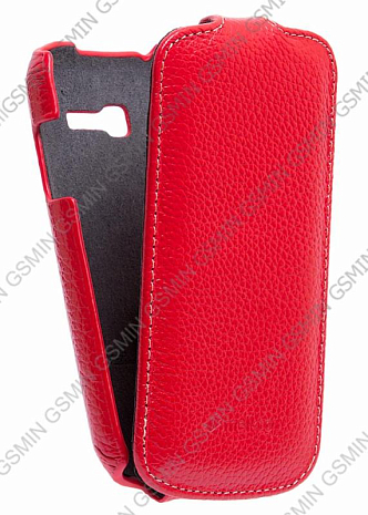 Кожаный чехол для Samsung Galaxy Trend (S7390) Melkco Premium Leather Case - Jacka Type (Red LC)