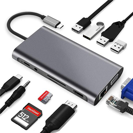  HRS 24   11  1 (3  USB 3.0, HDMI, VGA, LAN, Micro SD, SD, PD, 3,5 , Type-C) (16 ) ()