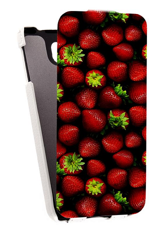 Кожаный чехол для Samsung Galaxy Alpha (G850F) Armor Case "Full" (Белый) (Дизайн 141)