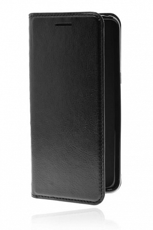 Кожаный чехол для Samsung Galaxy S8 на магните (Черный)