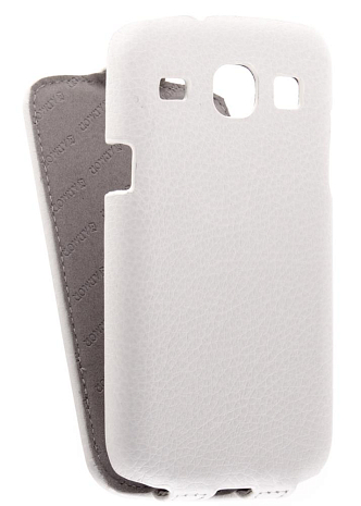 Кожаный чехол для Samsung Galaxy Core (i8260) Armor Case "Full" (Белый) (Дизайн 147)