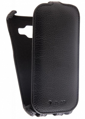 Кожаный чехол для Samsung Galaxy J1 (J100H) Armor Case (Черный)