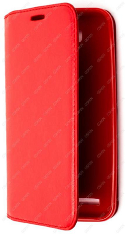 Кожаный чехол для Asus Zenfone 2 Laser ZE500KL на магните (Красный)