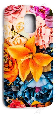 Кожаный чехол-накладка для Samsung Galaxy S5 mini Aksberry (Белый) (Дизайн 9)