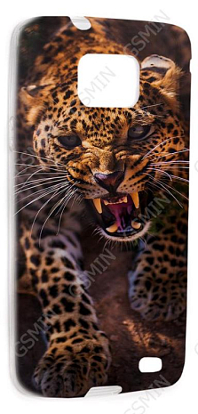 Чехол силиконовый для Samsung Galaxy S2 Plus (i9105) TPU (Прозрачный) (Дизайн 147)