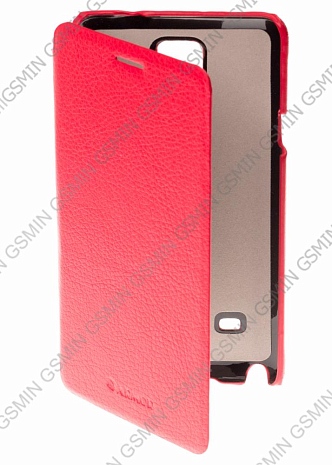 Кожаный чехол для Samsung Galaxy Note 4 (octa core) Armor Case - Book Type (Красный)