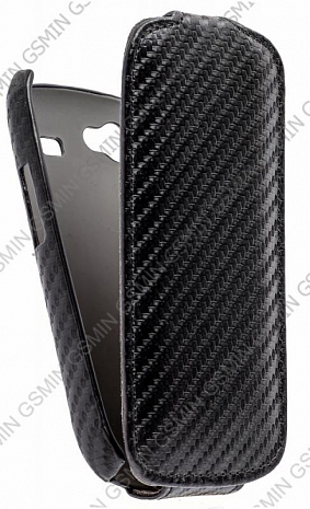 Кожаный чехол для Samsung i9023 Google Nexus S Armor Case Carbon Fiber (Черный)