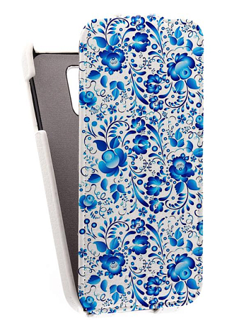 Кожаный чехол для Samsung Galaxy S5 mini Armor Case "Full" (Белый) (Дизайн 18/18)