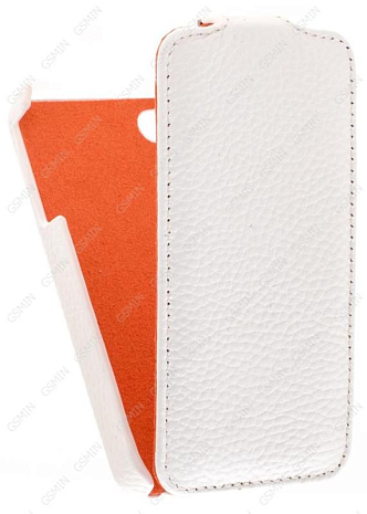 Кожаный чехол для Apple iPhone 4/4S Grip Luxurious Case - (Белый)