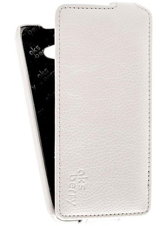 Кожаный чехол для Asus Zenfone 2 ZE500CL Aksberry Protective Flip Case (Белый)